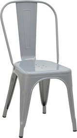 Καρέκλα Utopia pakoworld μέταλλο γκρι 44x44x85εκ