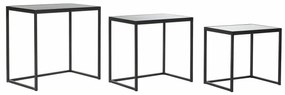 Σετ 3 Τραπεζάκια DKD Home Decor Μαύρο 58 x 36,5 x 53,5 cm