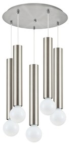 Φωτιστικό Οροφής  SE21-NM-5-5NM ADEPT TUBE NICKEL MAT Nickel Matt Pendant+ - 77-8663 - 51W - 100W - 77-8663