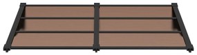 Στέγαστρο Πόρτας Μαύρο 152,5x90 εκ. από Πολυκαρβονικό - Μαύρο