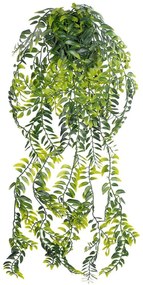 Τεχνητό Κρεμαστό Φυτό Fern 20877 Φ23x70cm Green GloboStar Πολυαιθυλένιο