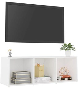 vidaXL Έπιπλο Τηλεόρασης Λευκό 107 x 35 x 37 εκ. Μοριοσανίδα