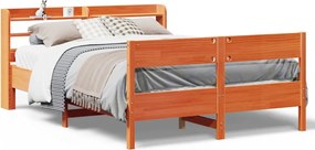 vidaXL Σκελετός Κρεβ. Χωρίς Στρώμα Καφέ Κεριού 150x200 εκ Μασίφ Πεύκο