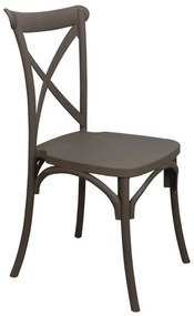 Ε377,3 DESTINY Καρέκλα Πολυπροπυλένιο (PP), Απόχρωση Καφέ Mocha, Στοιβαζόμενη  48x51x90cm Καρέκλα Στοιβαζόμενη,  PP - PC - ABS, , 1 Τεμάχιο