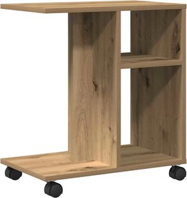 vidaXL Κοντρόλ Τραπέζι με ράφι artisan δρυς 50 x 30 x 55 εκ.
