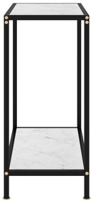 vidaXL Τραπέζι Κονσόλα Λευκό 60 x 35 x 75 εκ. από Ψημένο Γυαλί