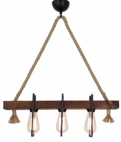 Φωτιστικό Οροφής Τρίφωτο A-G Demir 806ALD1478 Walnut