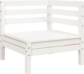 vidaXL Garden Lounge Set 3-θέσια Λευκό πεύκο Solid pine wood