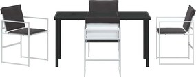 vidaXL Σέτ φαγητού για κήπο 5 pcs Λευκό 140 x 70 x 73 cm
