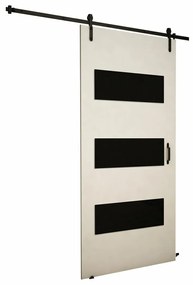 Συρόμενες πόρτες Dover 159, 33 kg, Άσπρο, Μαύρο, Πλαστικοποιημένη μοριοσανίδα, Αλουμίνιο | Epipla1.gr