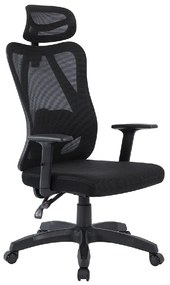 BF3750 ΠΟΛΥΘΡΟΝΑ ΓΡΑΦΕΙΟΥ ΔΙΕΥΘΥΝΤΗ, MESH ΜΑΥΡΟ, ΜΠΡΑΤΣΑ UP-DOWN