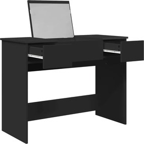 vidaXL Μπουντουάρ με Καθρέφτη Μαύρο 100x45x76 εκ.
