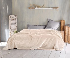 ΚΟΥΒΕΡΤΑ ΒΕΛΟΥΤΕ KING SIZE RYTHMOS VELOUR 240X260 ΚΡΕΜ