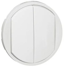 Πλακίδιο Διπλού Διακόπτη White Celiane 068002 Legrand-68002-Λευκό 068002