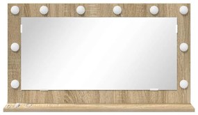 vidaXL Καθρέφτης τουαλέτας με καθρέφτη Δρύς Sonoma 80 x 45 x 18 εκ.