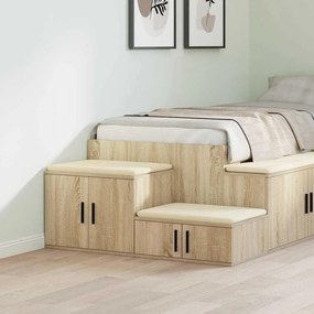 vidaXL Ντουλάπι αποθήκευσης 2 pcs Δρύς Sonoma 127 x 41 x 40 εκ