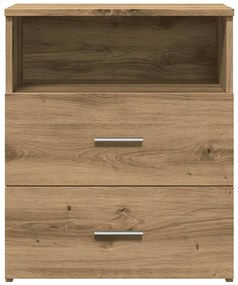 vidaXL Κομοδίνα 2 τεμ.Αρτισιανή Δρυς 50x32x60 εκ. Επεξ. Ξύλο