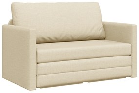 vidaXL Καναπές Κρεβάτι 2 σε 1 Κρεμ 124x71x78 cm Ύφασμα