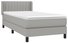 ΚΡΕΒΑΤΙ BOXSPRING ΜΕ ΣΤΡΩΜΑ ΑΝΟΙΧΤΟ ΓΚΡΙ 90X200 ΕΚ. ΥΦΑΣΜΑΤΙΝΟ 3129841