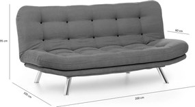 3-Seat Sofa-Bed Misa Sofabed - Grey Grey
