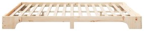 vidaXL Κρεβάτι δαπέδου Καφέ 180 x 210 cm Μασίφ ξύλο πεύκου