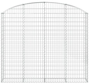 vidaXL Συρματοκιβώτιο Τοξωτό 200x30x160/180εκ. από Γαλβανισμένο Χάλυβα