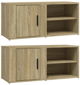 vidaXL Έπιπλα Τηλεόρασης 2 τεμ. Sonoma Δρυς 80x31,5x36 εκ. Επεξ. Ξύλο