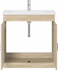 vidaXL Σετ Επίπλων Μπάνιου Sonoma Δρυς 81 x 40 x 84,5 εκ