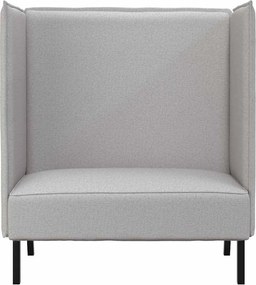 vidaXL Καναπές Υψηλής Πλάτης 101cm Σκούρο γκρι ύφασμα