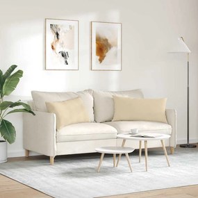 vidaXL Μαξιλάρι Καναπέ 2 pcs Κρεμ 80 x 40 cm ύφασμα
