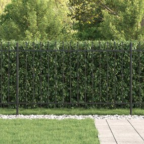 vidaXL Φράχτης με Σπίθες Μαύρο 200 x 130 εκ