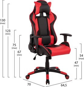 ΠΟΛΥΘΡΟΝΑ GAMING DARIUS HM1072.01 ΜΑΥΡΗ 64,5x70x(123-130) εκ.