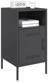 vidaXL Κομοδίνο Μαύρο 36x39x68 εκ. από Χάλυβα