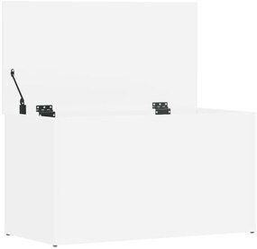 vidaXL Μπαούλο Αποθήκευσης Λευκό 84 x 42 x 46 εκ. Επεξεργασμένο Ξύλο