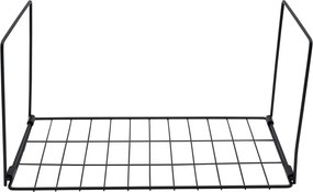 Κρεμαστό Μεταλλικό Ράφι 39x19x20cm Άσπρο ή Μαύρο - Μαύρο