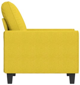 vidaXL Πολυθρόνα Ανοιχτό Κίτρινη 60 εκ. Υφασμάτινη