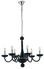 Φωτιστικό Οροφής I-Alfiere/6 Nero Black Luce Ambiente Design Γυαλί