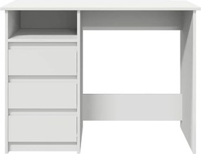 vidaXL Γραφείο Λευκό 102x50x75 εκ. από Επεξεργασμένο Ξύλο