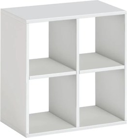 Βιβλιοθήκη Cube Megapap χρώμα λευκό 60x30x60εκ.