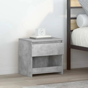 vidaXL Κομοδίνο Γκρι Σκυροδέματος 40 x 30 x 39 εκ. από Επεξ. Ξύλο