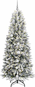 vidaXL Τεχνητό Χριστουγεννιάτικο Δέντρο με 300 LED Λευκό 210 cm