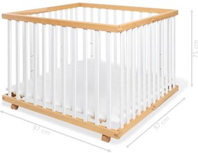 Παρκοκρέβατο Lexus - Φυσικό - Λευκό