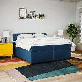 ΚΡΕΒΑΤΙ BOXSPRING ΜΕ ΣΤΡΩΜΑ ΜΠΛΕ 200X200 ΕΚ. ΥΦΑΣΜΑΤΙΝΟ 3288308