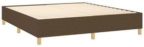 ΚΡΕΒΑΤΙ BOXSPRING ΜΕ ΣΤΡΩΜΑ ΣΚΟΥΡΟ ΚΑΦΕ 160X200 ΕΚ ΥΦΑΣΜΑΤΙΝΟ 3137248