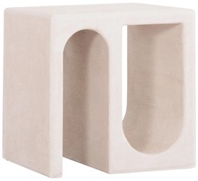 Τραπεζάκι σαλονιού σειρά SANTORINI C18070 MDF σε Υπόλευκο χρώμα 48x38x48,5Υεκ. 48x38x48.5 εκ.