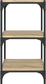 vidaXL Βιβλιοθήκη Sonoma Δρυς 40x33x70,5 εκ. Επεξεργ. Ξύλο &amp; Ατσάλι