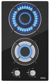 Glass Panel Gas Stove IsEasy MGBG-312A Two-zones