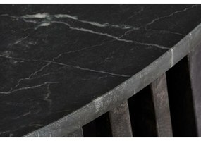 Βοηθητικό Τραπέζι DKD Home Decor Μαύρο Μάρμαρο 90 x 90 x 45 cm Ξύλο από Μάνγκο