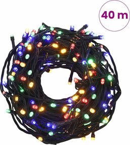 vidaXL Λαμπάκια με 400 LED και 8 Εφέ Φωτισμού Πολύχρωμα 40 μ.