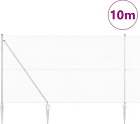 vidaXL Συρματόπλεγμα με ακίδες 10 x 1,6 m Ασημί Δίχτυ